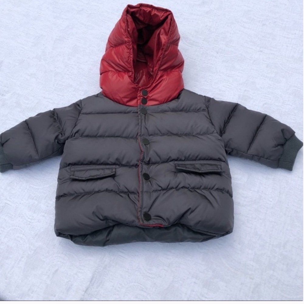Lanvin Kids Puffer Jacket in Red and Gray!NWT 6M